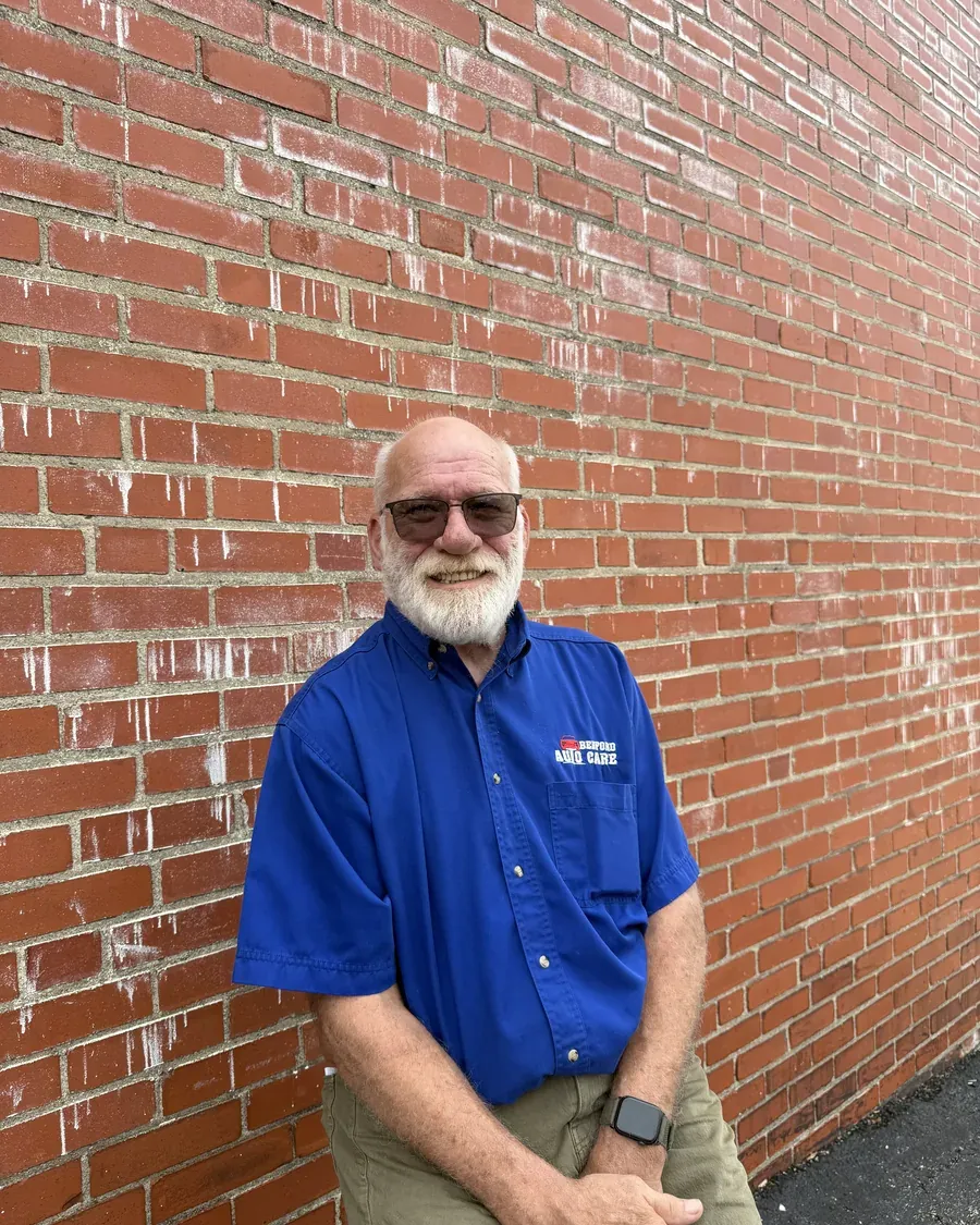 Frank outside Bedford Auto Care on Broadway Ave